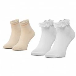 Cheap Mayoral Shop 20 2 Pairs Of Kids' High Socks MAYORAL - 10787 Arena Lure 37 White, Gold